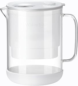 Waterdrop PT-72W Glass Water Filter Pitcher, 7-Cup, Eco-Friendly, NSF/ANSI 53, 42 & 37