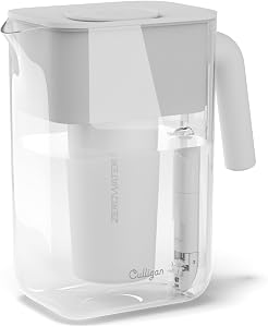 Culligan with ZeroWater Technology 12-Cup Water Filter Pitcher – Includes 5-Stage Advanced