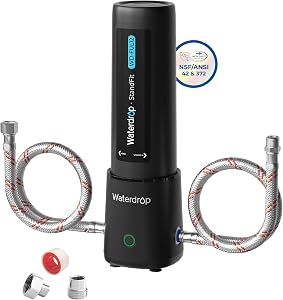 Waterdrop UL12A Under Sink Water Filter, Upgraded for 10UA, No Drill Required for Renters,