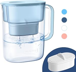 Waterdrop PT-07B Water Filter Pitcher, 10-Cup, NSF Certified, 200-Gallon Long-Life Filter,