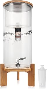 Glass Water Filter Pitcher,3.25 Gallon Water Filter Dispenser with Filter,BPA-Free,Reduces