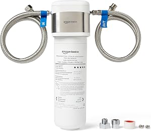 Amazon Basics Under Sink Water Filter System, NSF/ANSI 42 & 372 Certified, Easy Twist-