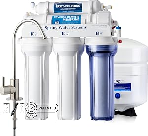 iSpring RCC7, NSF Certified, High Capacity Under Sink 5-Stage Reverse Osmosis Water Filter