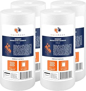 Aquaboon 5 Micron 10 x 4.5 Well Water Sediment Filter Replacement Whole House Water Filter