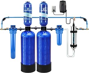 Aquasana Whole House Well Water Filter | 500K Gallons | UV, Carbon & KDF | Salt-Free S